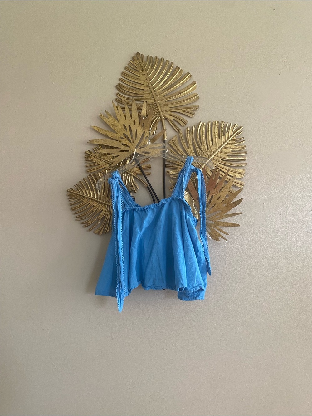 HYFVE Bright Blue Tie-Strap Cropped Camisole